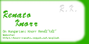 renato knorr business card